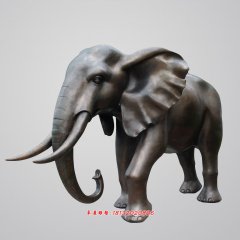 铸铜大象雕塑，吉祥大象雕塑