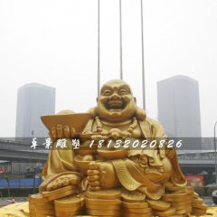 弥勒佛铜雕，广场大型铜佛像