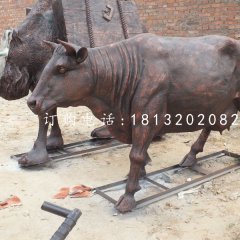 铸铜奶牛雕塑公园动物铜雕