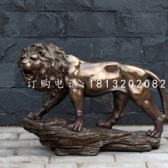 非洲狮铜雕，广场铜狮子