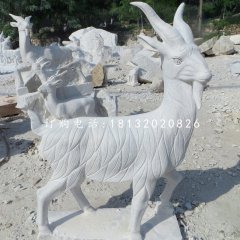 汉白玉山羊雕塑公园石雕动物