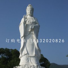 汉白玉观音菩萨大型佛像石雕