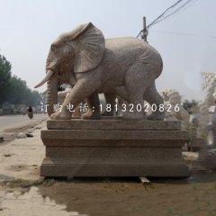 花岗岩大象雕塑门口大象石雕