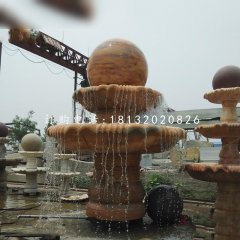 风水球喷泉，园林景观石雕