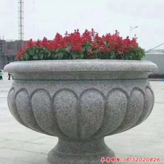 大理石公园花盆雕塑