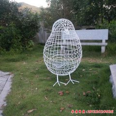 不锈钢编织镂空鸟雕塑