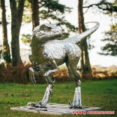不锈钢公园恐龙雕塑