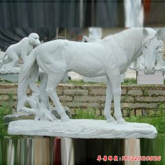 石雕公园动物马