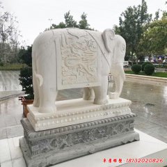 瑞兽大象石雕
