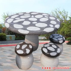 大理石蘑菇造型石桌凳
