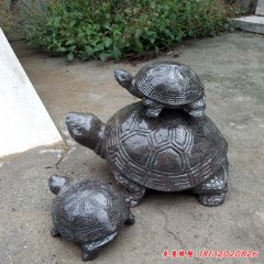 大理石动物母子乌龟石雕