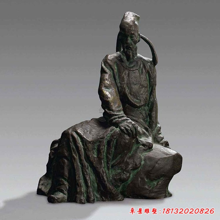 青铜杜甫雕像