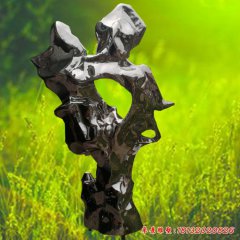 太湖石抽象不锈钢雕塑